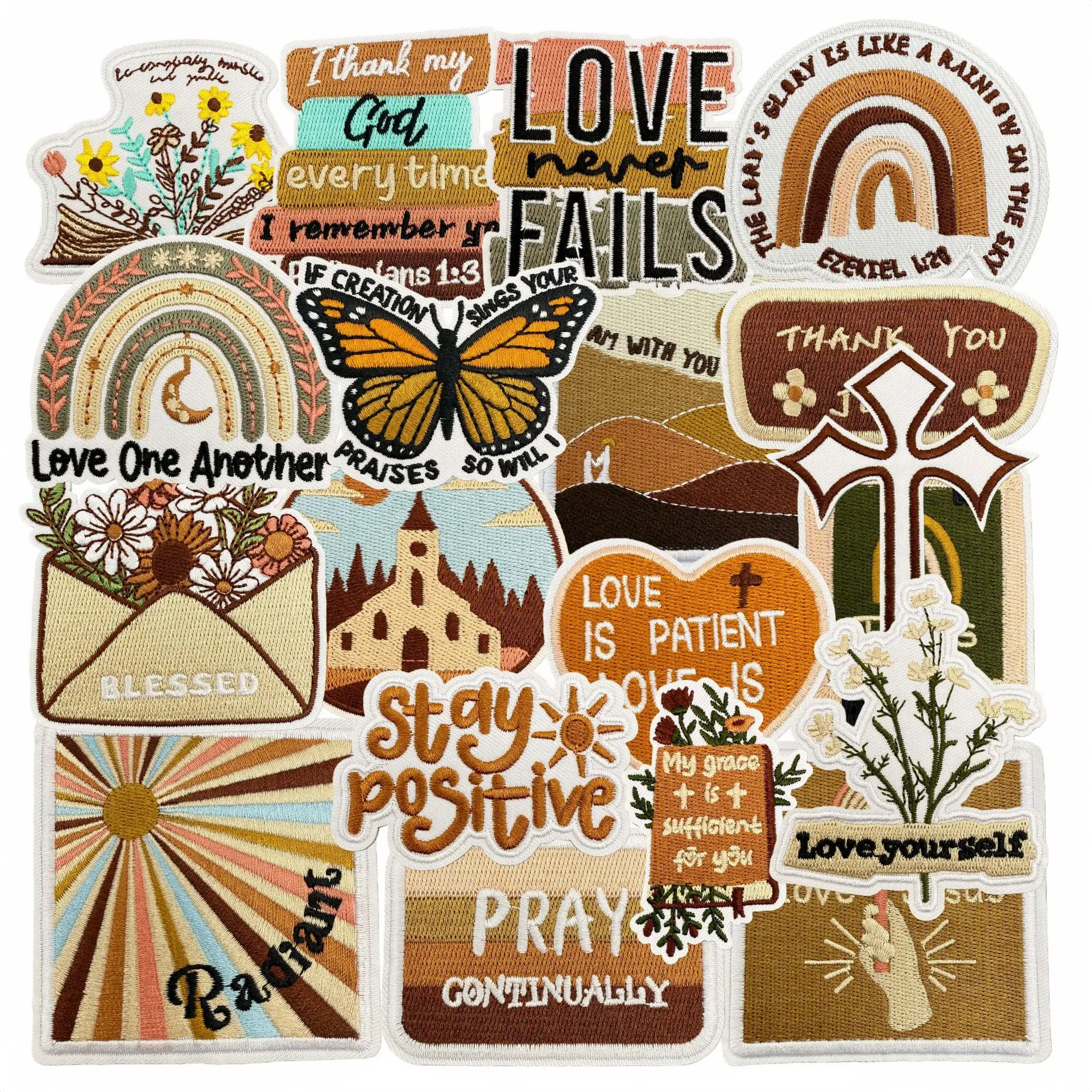 البني الكرتون الإنجليزية التطريز الحديد على بقع الملابس والاكسسوارات شارات الخياطة تسميات المطرزة DIY بها بنفسك الحرف اليدوية #1