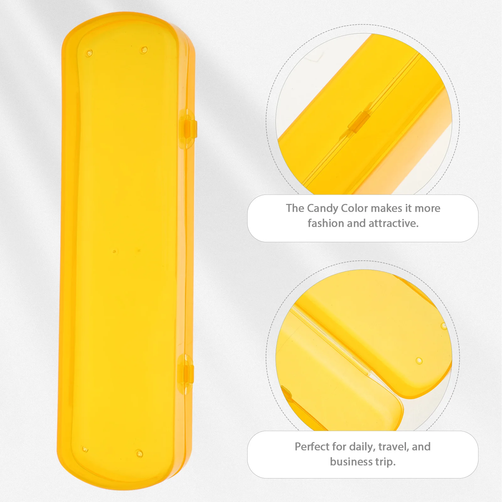 

5pcs Portable Candy Color Toothbrush Case Pp Transparent Holder For Travel Storage Use Mouthwash Cup Dustproof Sanitary