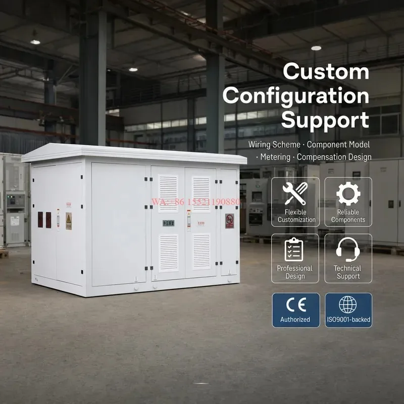 wmwmnu 2026 New 500-1600kVA Compact Substation Photovoltaic Step-Up Transformer for Solar Farm Outdoor Grid Connection for