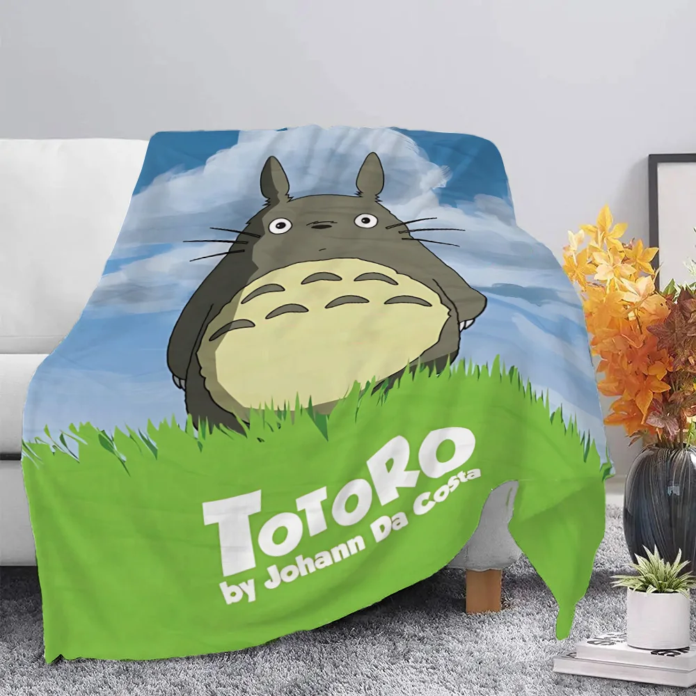 Cartoon Printed Blanket Picnic Blankets Warm Blanket Soft and Comfortable Blanket T-TotoroS Home Travel Birthday Gift