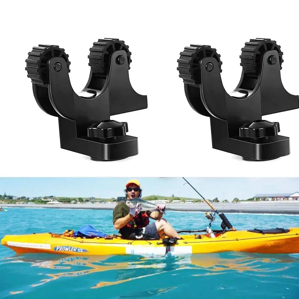 

2/4pcs Black Kayak Paddle Stand Holder Easy To Install Adjustable Inflatable Boat Paddle Clips Fast Holding Durable