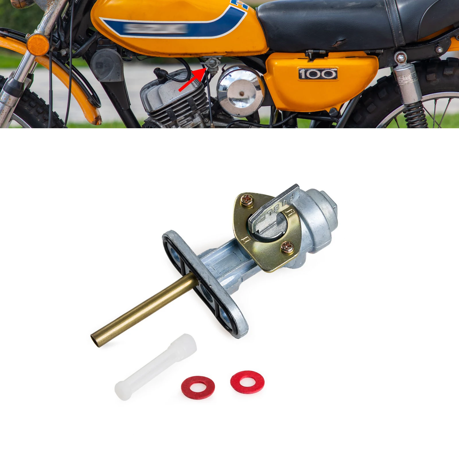 

Motorcycle Oil Fuel Tank Valve Tap Switch Fuel Petcock for Suzuki TS100 TS125 TS185 TS250 TM75 TM100 TM125 TM250 TM400