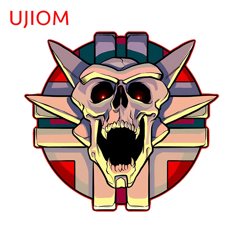 UJIOM 13cm × 12cm Cool Skull Design Wall Stickers Special Graphics Vestibule Laptop Decals Scratch Proof Kids Room Posters