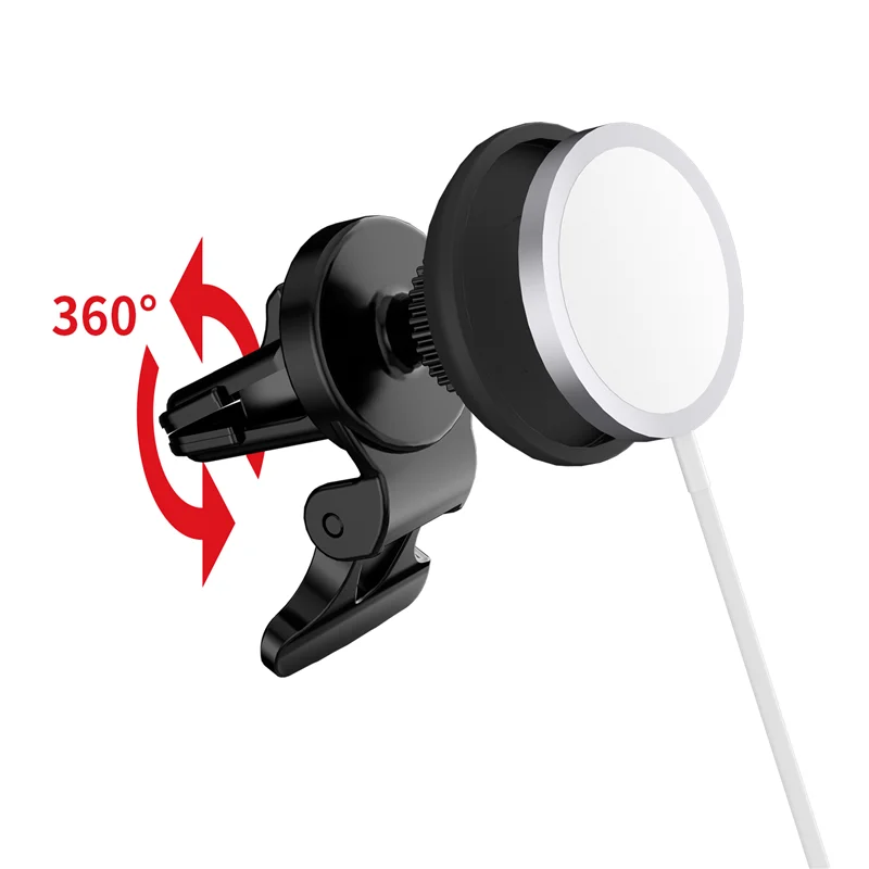 

Автомобильный держатель для телефона, магнитная подставка для вентиляционного отверстия с металлическим крючком, вращающийся на 360° кронштейн для крепления воздуховыпускного отверстия