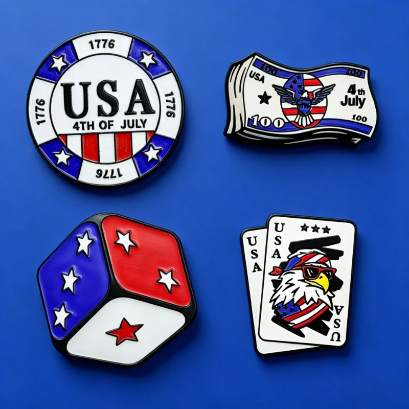 New American Independence Day Brooch Creative Metal Pin Badge DIY Accessories for Clothes Bags Shoes Hat Scarf T-shirt Jeans