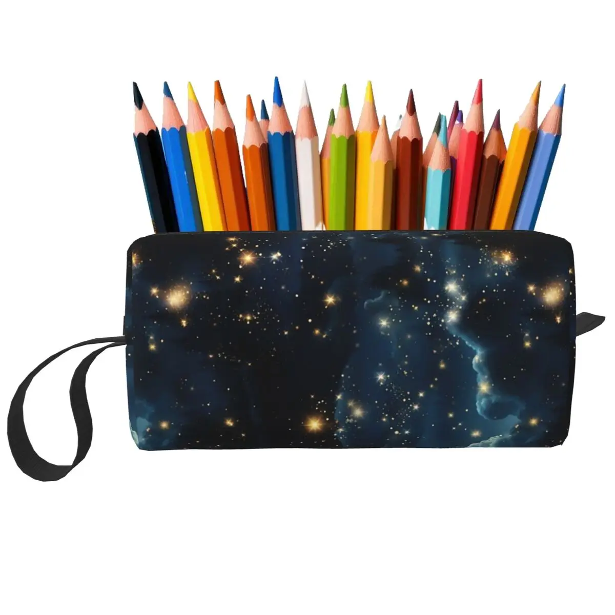 Constellation Star Clusters Galaxies Halloween Pencil Case Pen Box Pencil Bag Stationery Supplies Travel Women Cosmetic Bag