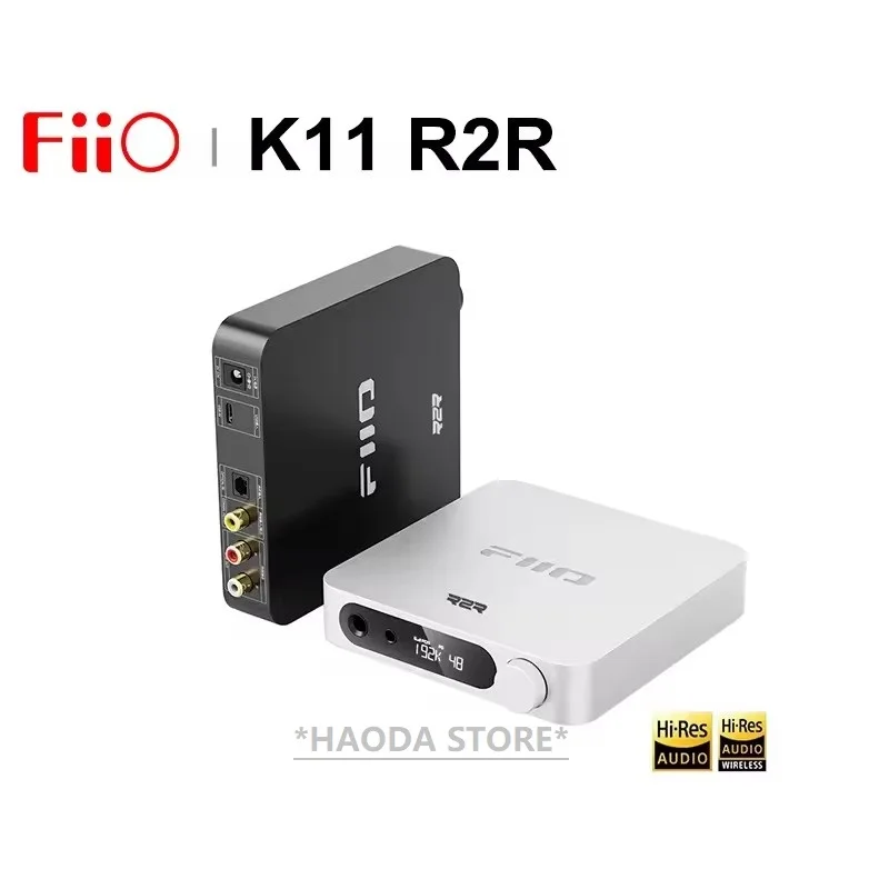 FiiO K11 R2R HIFI Desk DAC Amplificatore per cuffie HI-RES Home Audio PC 6.35mm Bilanciato 4.4mm RCA Coassiale Ottico PCM384kHz/24Bit