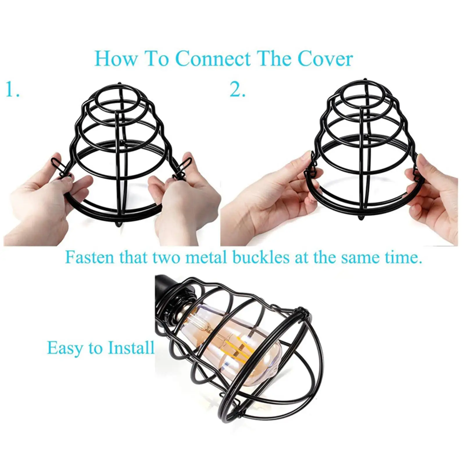 

Industrial Ceiling Light Wrought Iron Indoor Lighting Decorative Metal Cage