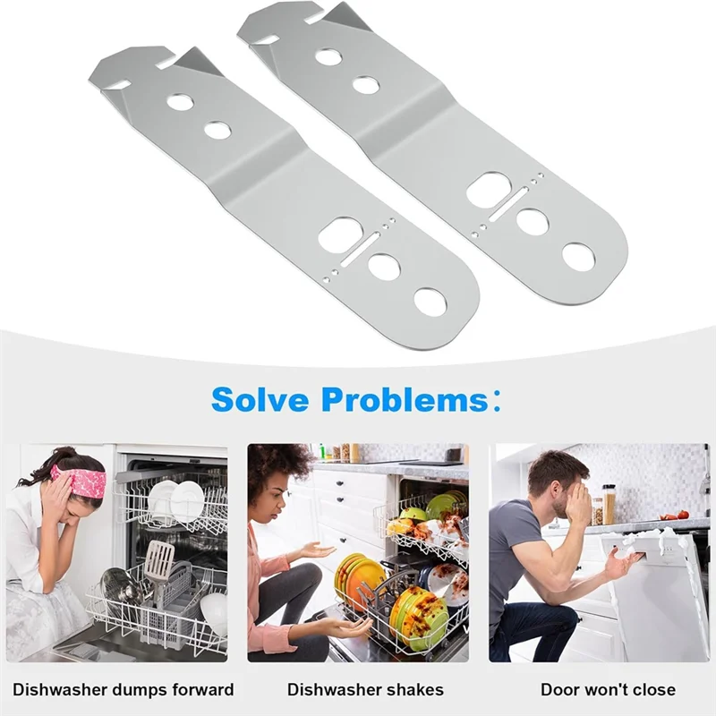 Suporte de montagem para máquina de lavar louça 619985 para peças de máquina de lavar louça, substitui AP4538351,00605007,00628371,605007,619985,62837-2Pack