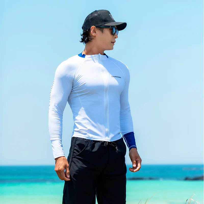 

Men's Mens Swimming Rash Long Sleeved Swimwear Floatsuit Tops UV Guard Surfing Sail