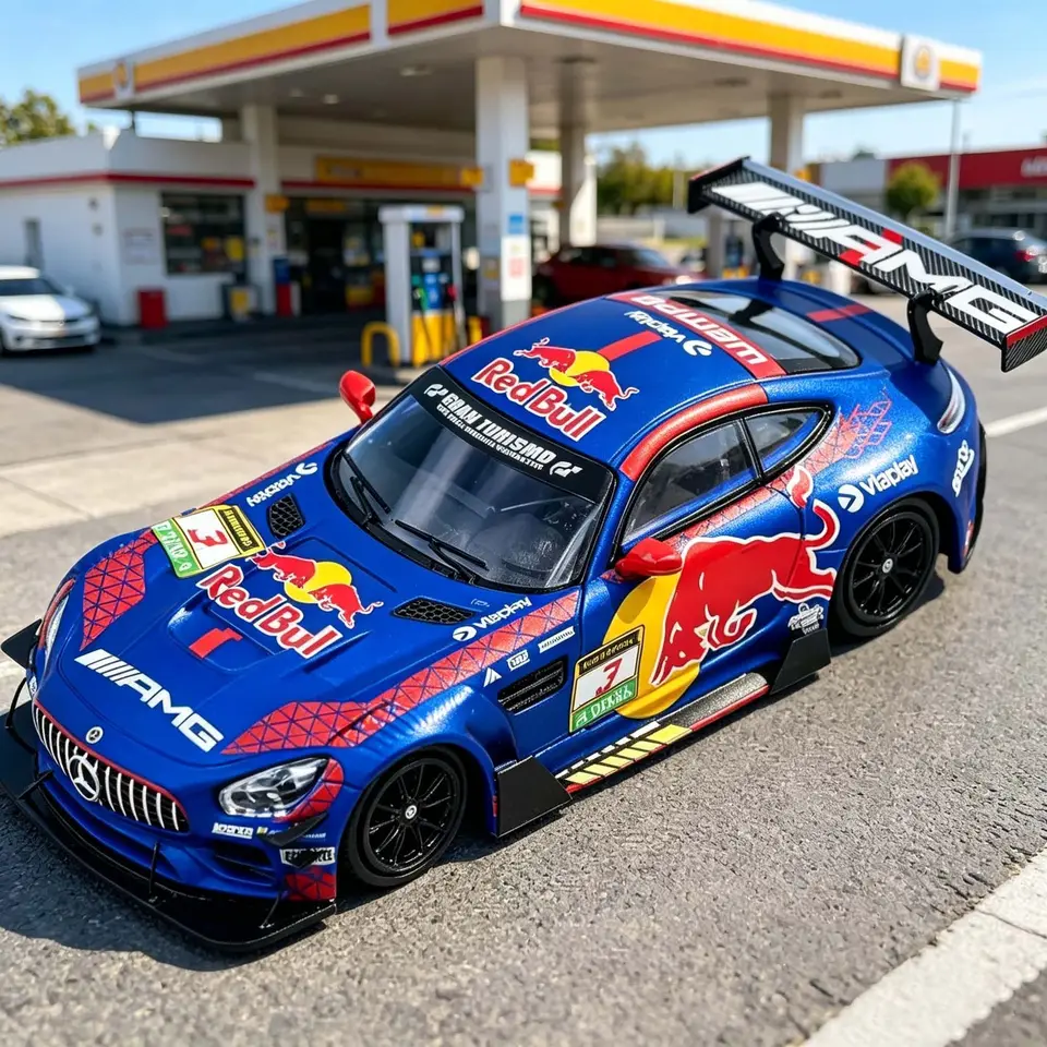 Rm Rhino 1:64 Mercedes-amg Gts Verstappen Red Bull Amg Dtm Alloy