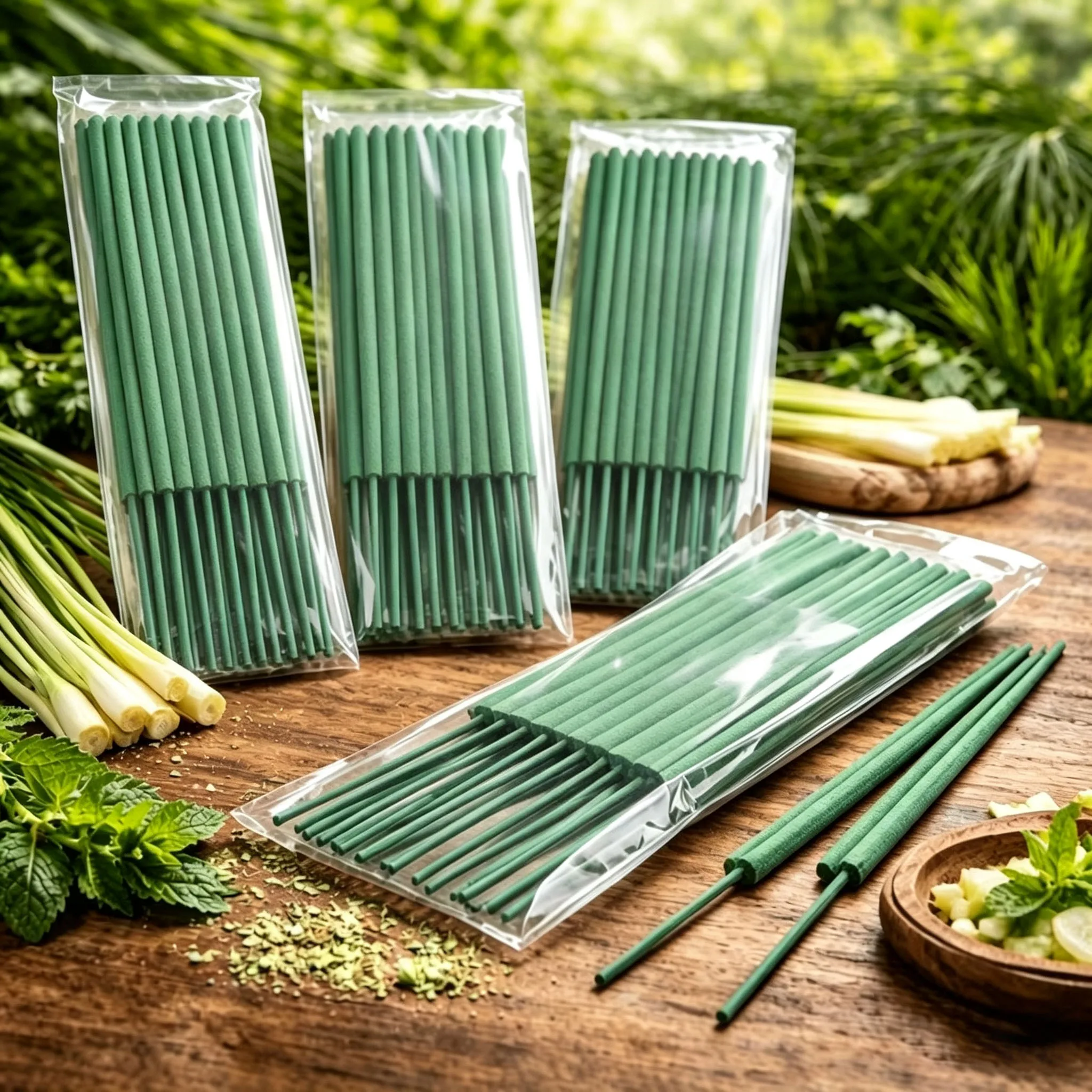Home Fragrance Lemongrass - 12/36/48 Büyük Limon Otu Tütsü Çubukları,