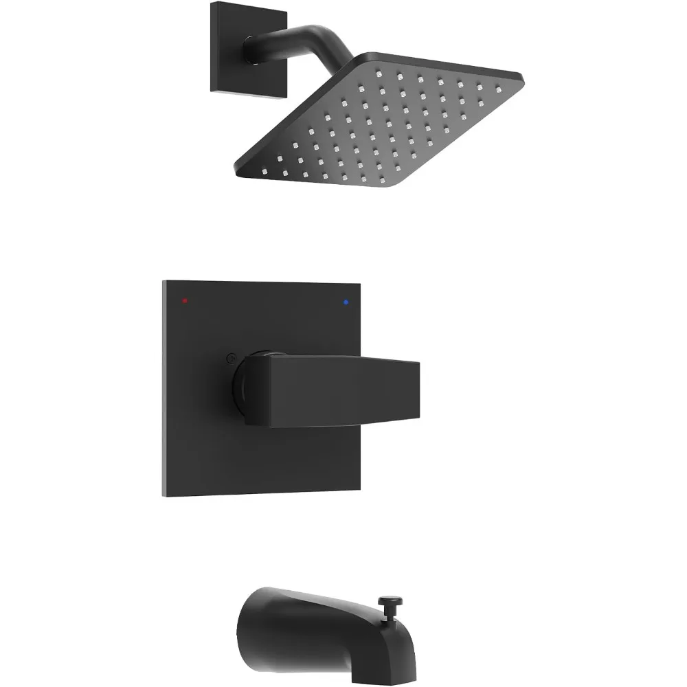 

Matte Black 14-Series Delta Shower Trim Kit with 6-Inch Showerhead and Handle