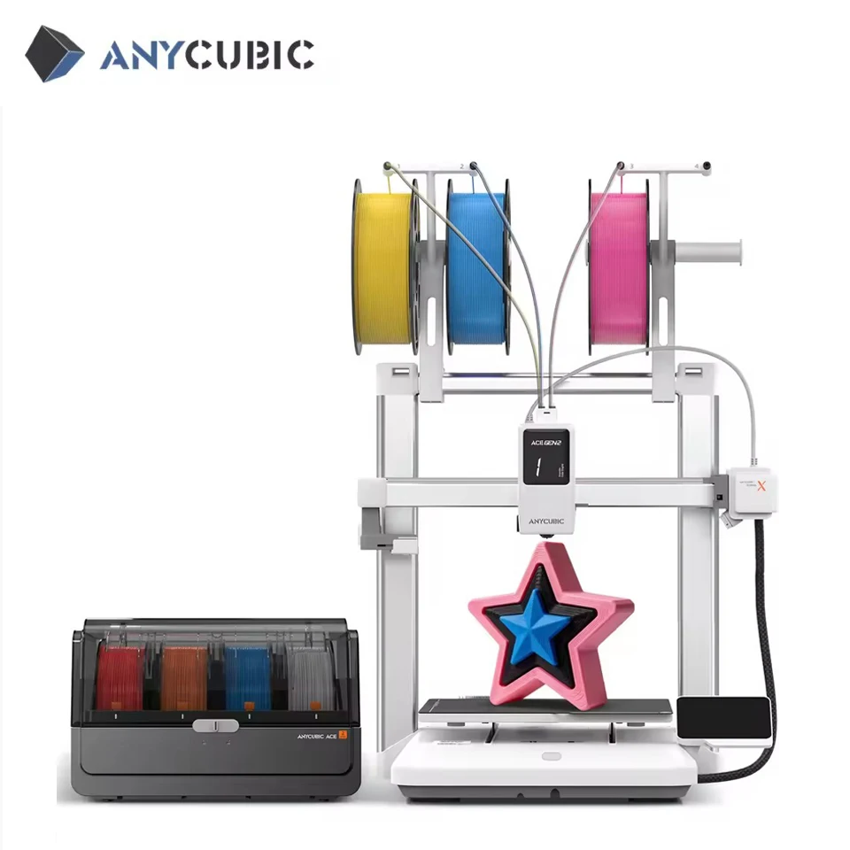 ANYCUBIC Kobra X Combo 3D Printer 600mm/s Max Print Speed  Up to 19 Colors Printing Automatic leveling Printing 260*260*260mm