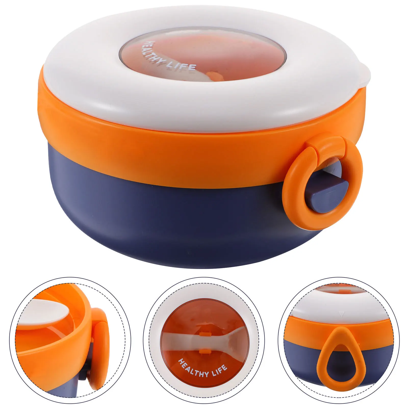 

1 комплект из нержавеющей стали, портативная ножничная ложка для супа, двойная ручка, закуска с крышкой, нержавеющая сталь