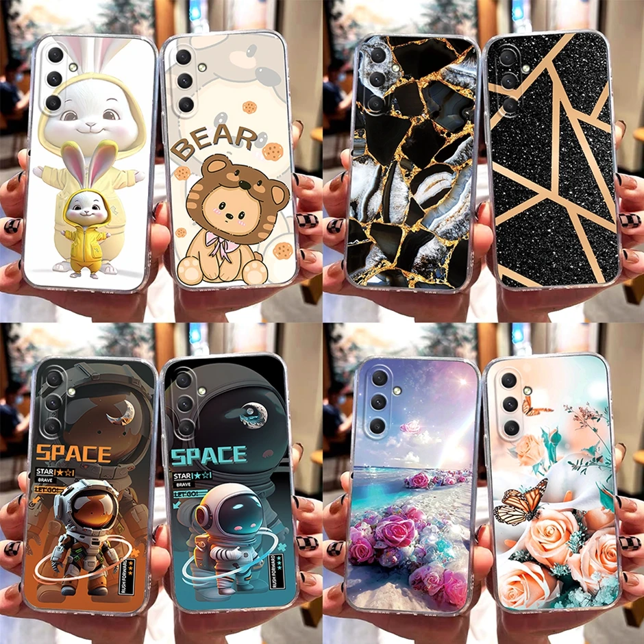 Mobile Phone Shell For Samsung Galaxy A35 5G Personality Creative Shilicone Cartoon Case  For Samsung Galaxy A35 5G Clear Covers