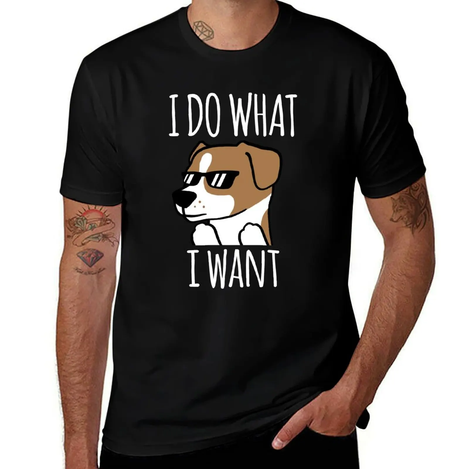 Funny I Do What I Want Jack Russell Terrier T-Shirt Daily Work Short Sleeve Top