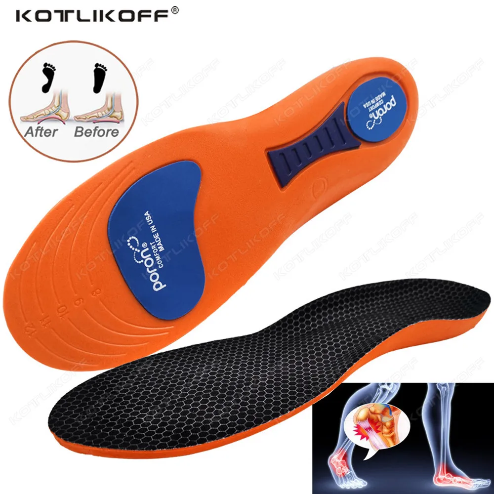 Sports Arch Orthopedic Insoles For Shoes Sole Soft Shock Absorption Protects Knees Cushion Running For Feet Arch Support Insoles