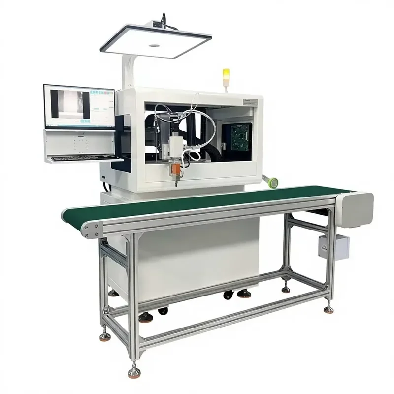 CCD visual dispensing machine, automatic visual tracking dispensing equipment, with 1 meter belt conveyor belt, no fixed