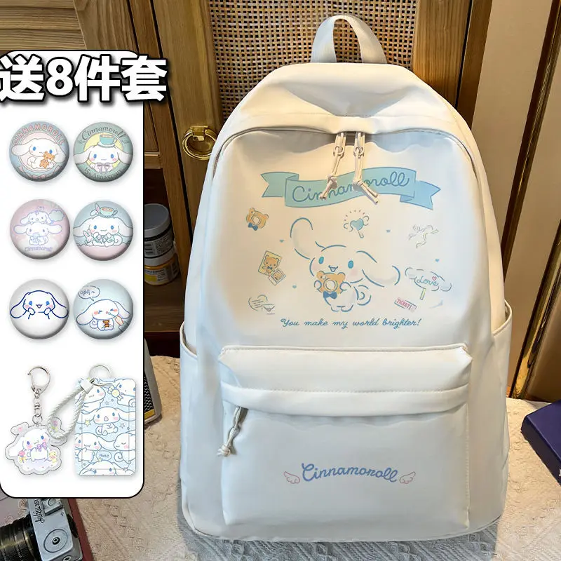 Imagem -03 - Sanrio Cinnamoroll Babycinnamoroll Mochila de Grande Capacidade Mochila Leve Estudante Bonito para Menina Nova Junta