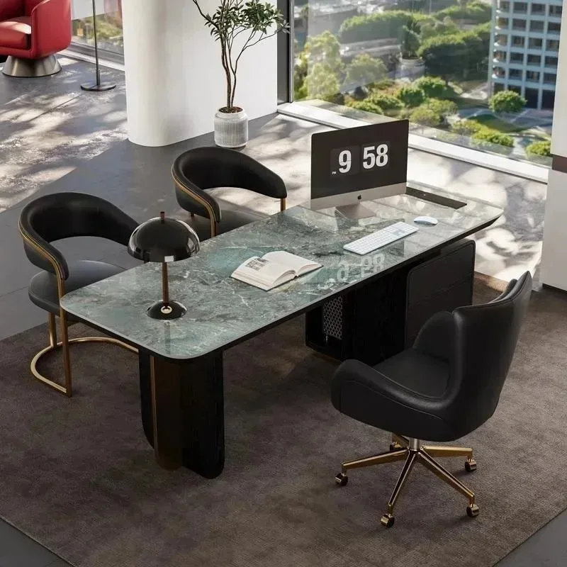 Luxury Modern High-End Sintered Stone Desk Light for Home Office Designer Boss Computer - 2025 New Style