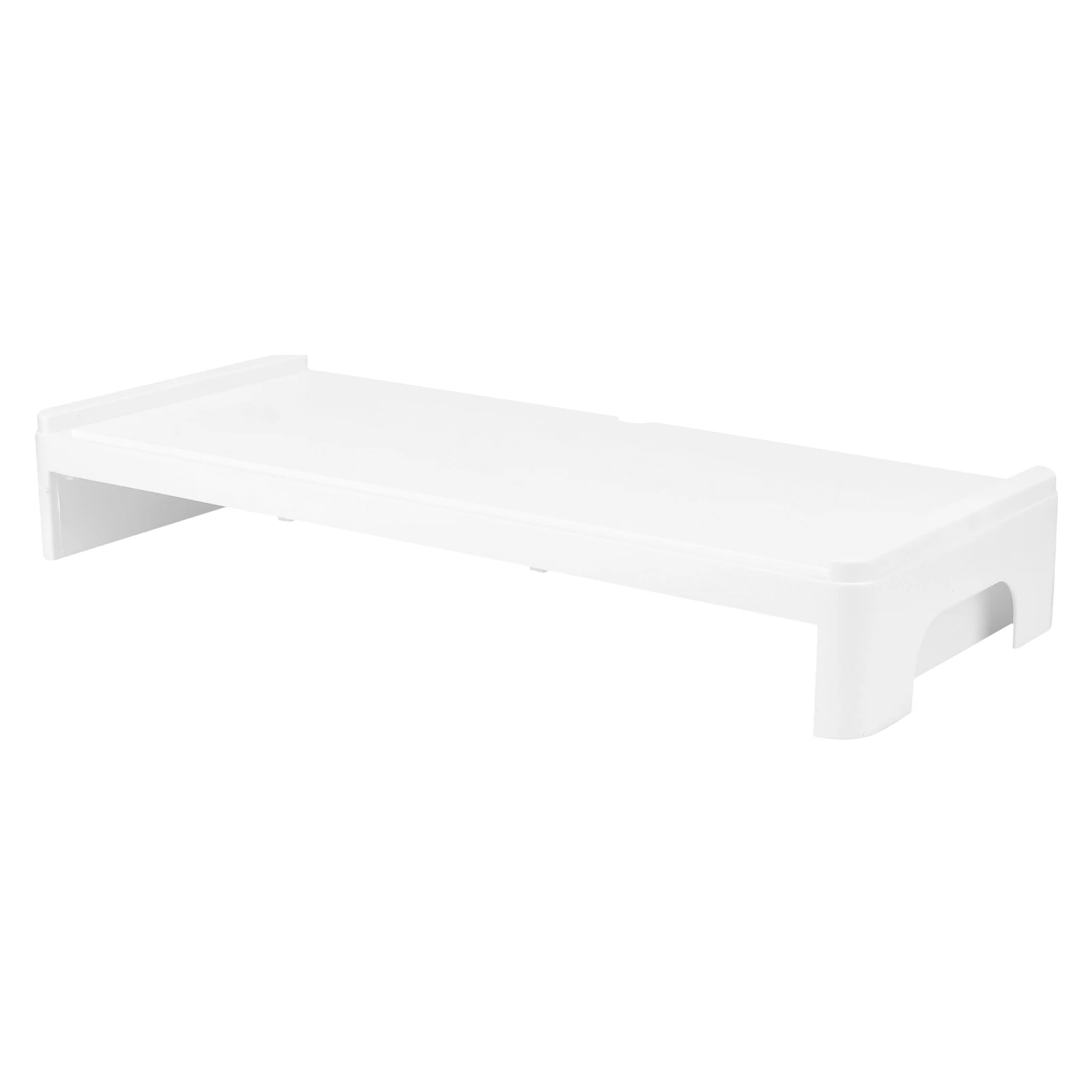 

Plastic Monitor Riser Stand For Computer Screen Elevated Holder With Storage Space White Pc Stand For Neck Pain Relief Desktop