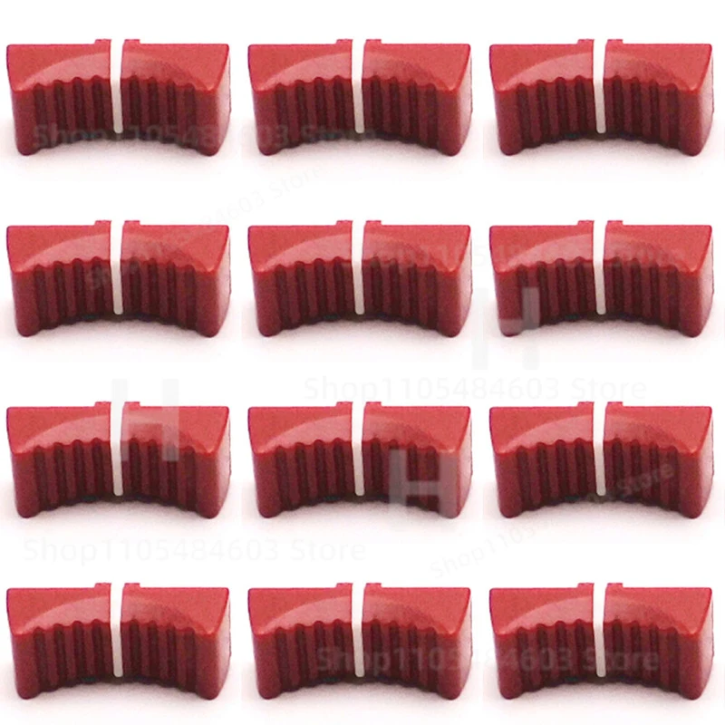 12pcs Slide Fader Knob Cap For YAMAHA MG166CX-USB MG206C hole 4MM(Red)