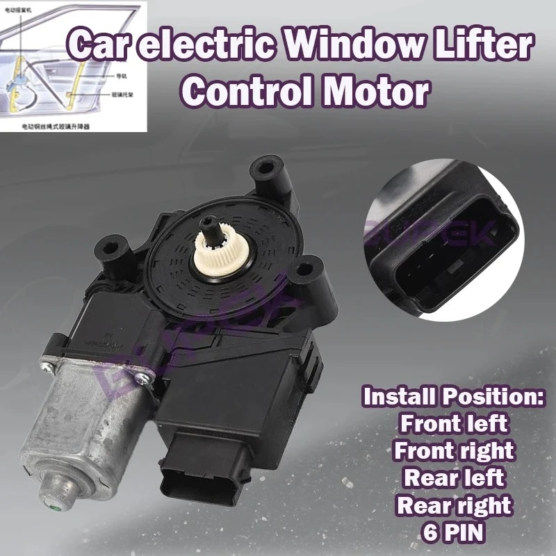 

82460/83460/83450S1000/82450S1010 For Hyundai Santa Fe 2019-2023 Car Door Power Window Motor Glass Lift motor 6 PIN Strong power