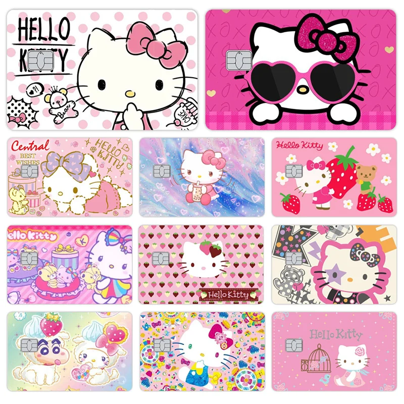 

Hellokitty Cartoon Credit Card Skin Visa Stickers Debit Bank Charge Card Bus Metro Protective Film Pvc Waterproof Sticker Decal