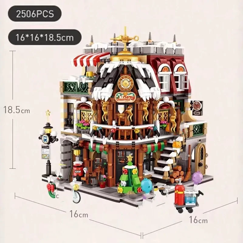 

Новый LOZ 1054 Кофейня Светодиодный светильник с видом на улицу Строительные блоки Кирпичи Головоломки Игрушки Рождественские подарки для детей