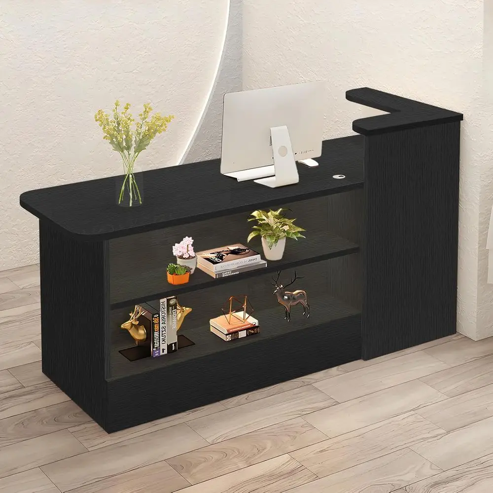 

Модульная стойка регистрации с местом для хранения вещей, подходит для салонов, офисов, вестибюлей, розничной торговли и кафе, доступна в различных размерах a