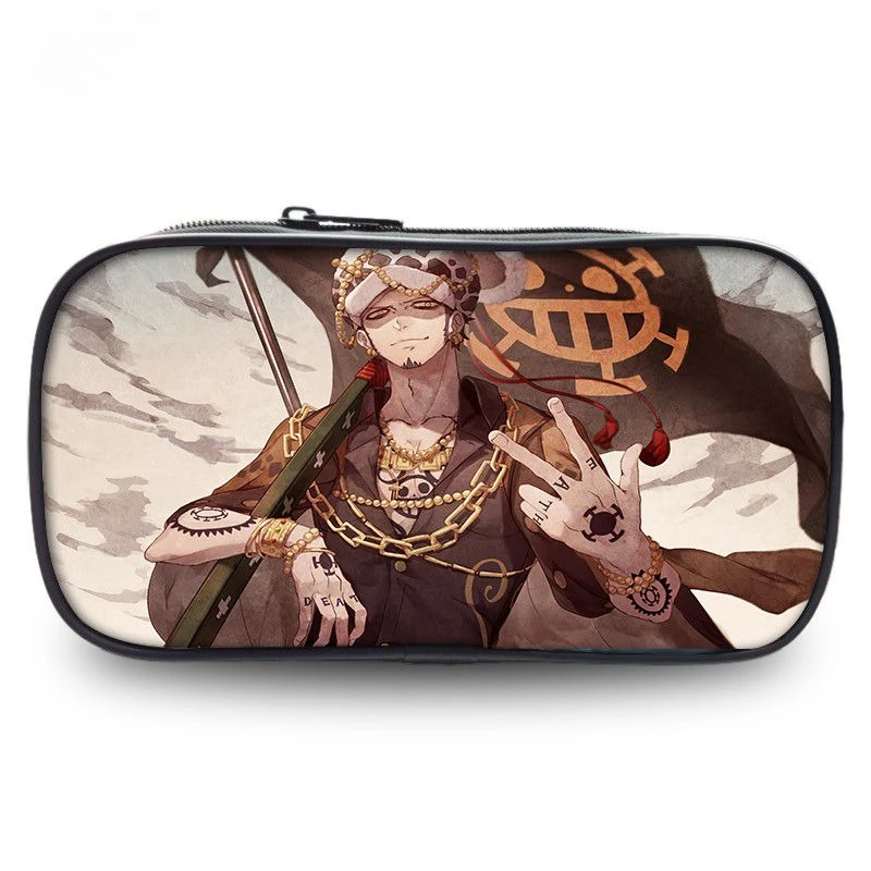 

One Piece Anime Luffy Zoro Large Capacity Pencil Case Fashion Cosplay Stationery Bag