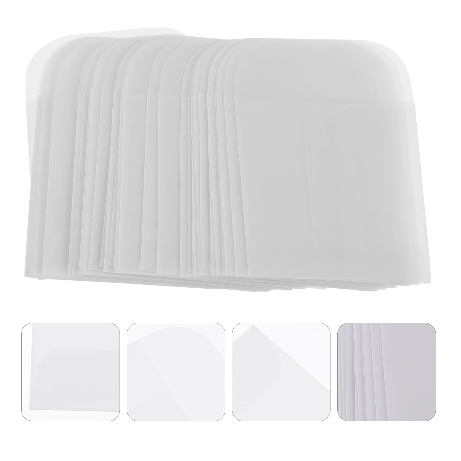 50 Pcs Kraft Paper Transparent Small Bag Clear Envelope Poly Mailers Litmus Stamps Envelopes