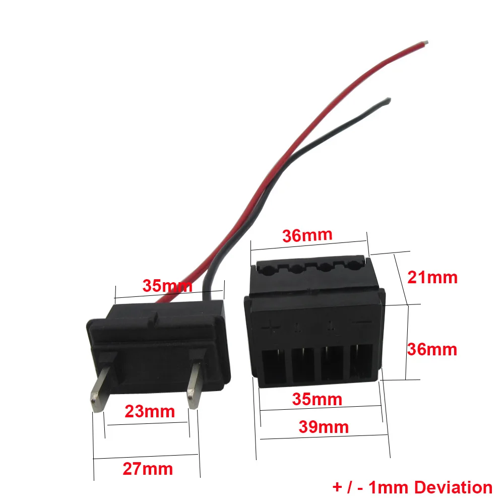 1pair Silver Fish Battery Discharge Connector Male Felmale Batterie Bottom Discharge Port