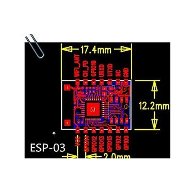 2pcs ESP8266 ESP-03 serial WIFI model ESP-8266 development board Authenticity Guaranteed ESP 8266 programmer board for Arduino