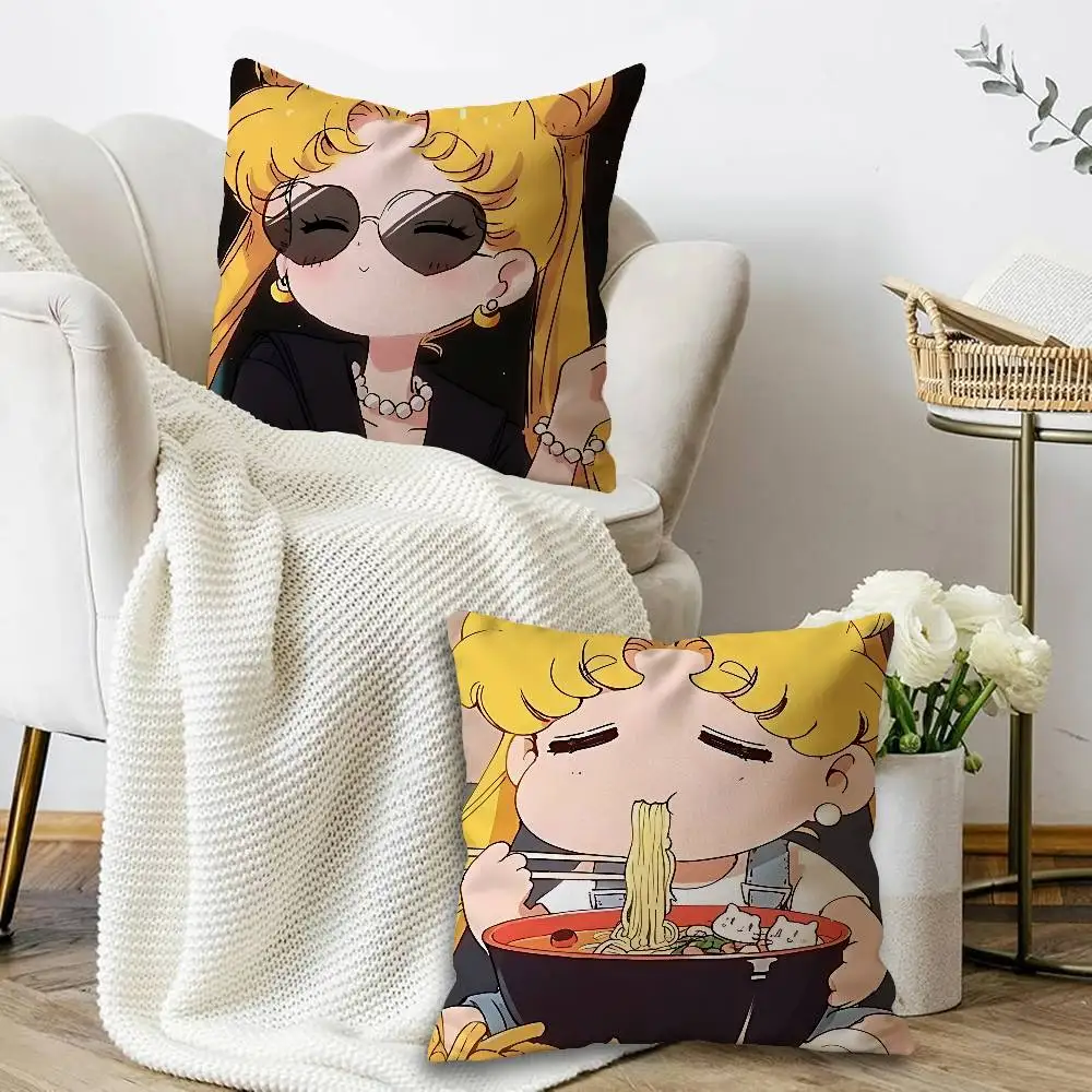 S-Sailores Cute Girl Moon Personalized Pillow Dust Cover Bedroom Kids Party Decoration Pillowcase Birthday Children Gift