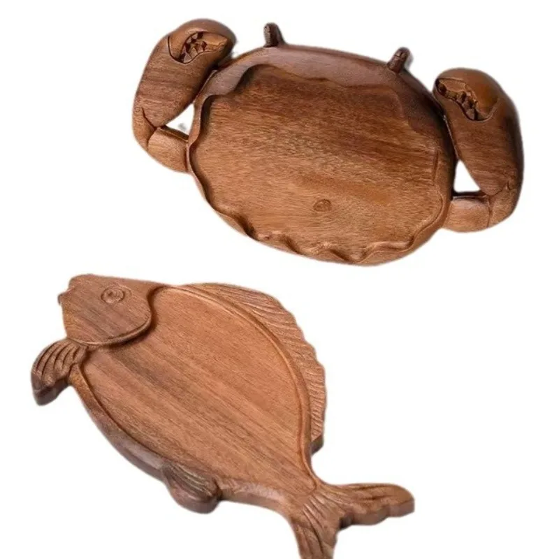 

Walnut Japanese Creative Solid Wood Premium Plate Household Vegetable Plate Fish Plate Japanese Restaurant Sushi