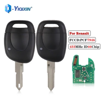 Renault Clio II Master Twingo Kangoo Symbol Scenic Laguna Espace Trafic ID46 PCF7946 칩 Uncut Blade 용 433Mhz 원격 자동차 키