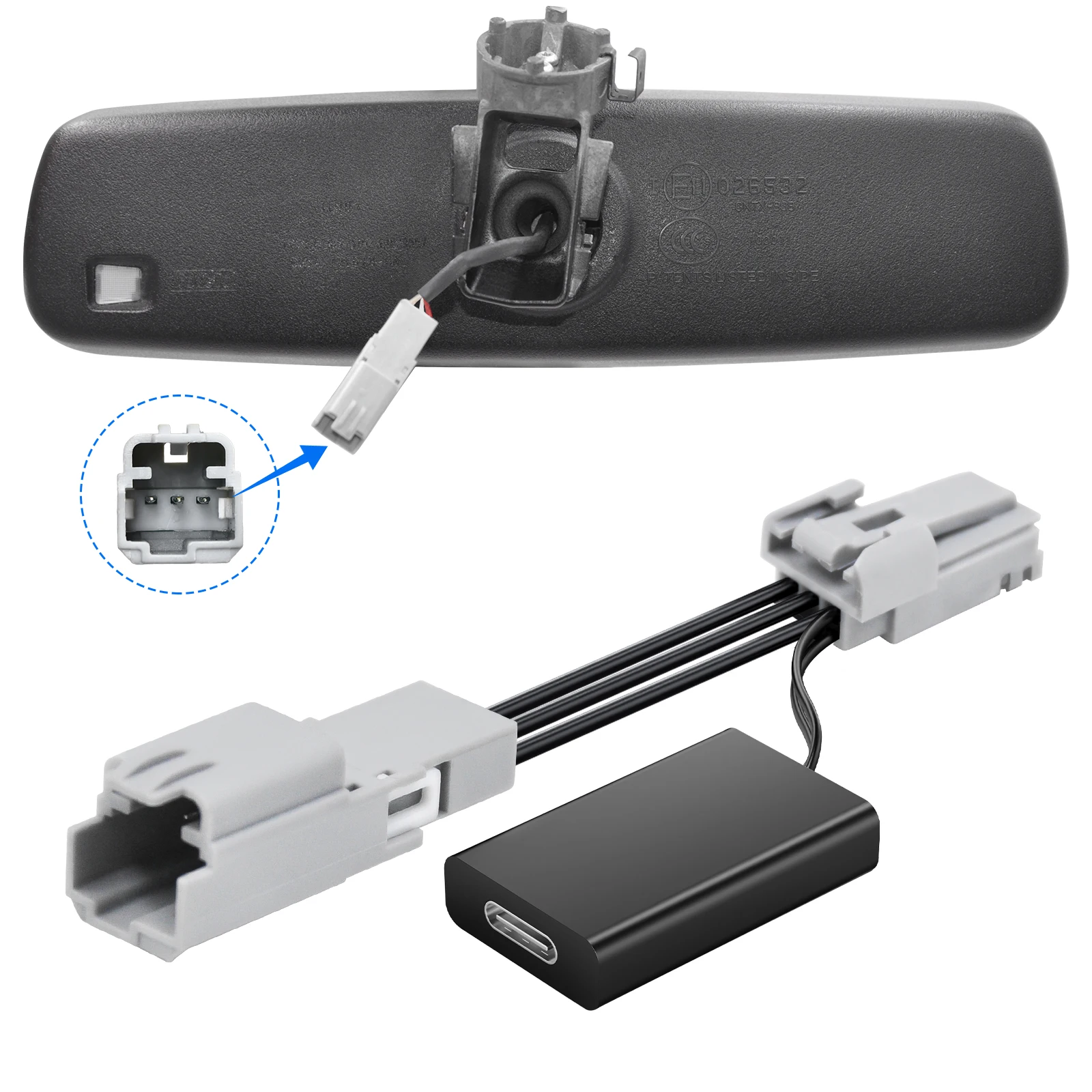 mangoal-ダッシュカム電源アダプター-フォード-エスケープ-2013-2019-レンジャー-2019-2023-モデル-d-専用-北米向け-自動調光ミラー