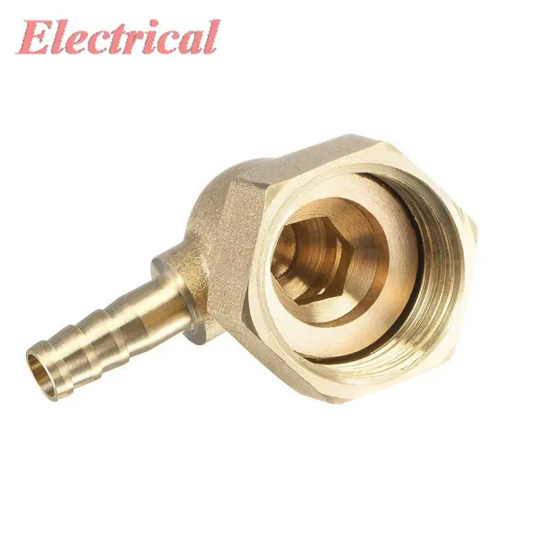 1pc Brass Hose L Shape Barbed Elbow Hose Fitting 4mm 6mm 8mm 10mm x G1/2 Female Union Swivel Nut Pipe Connector Gas Pipe Joint