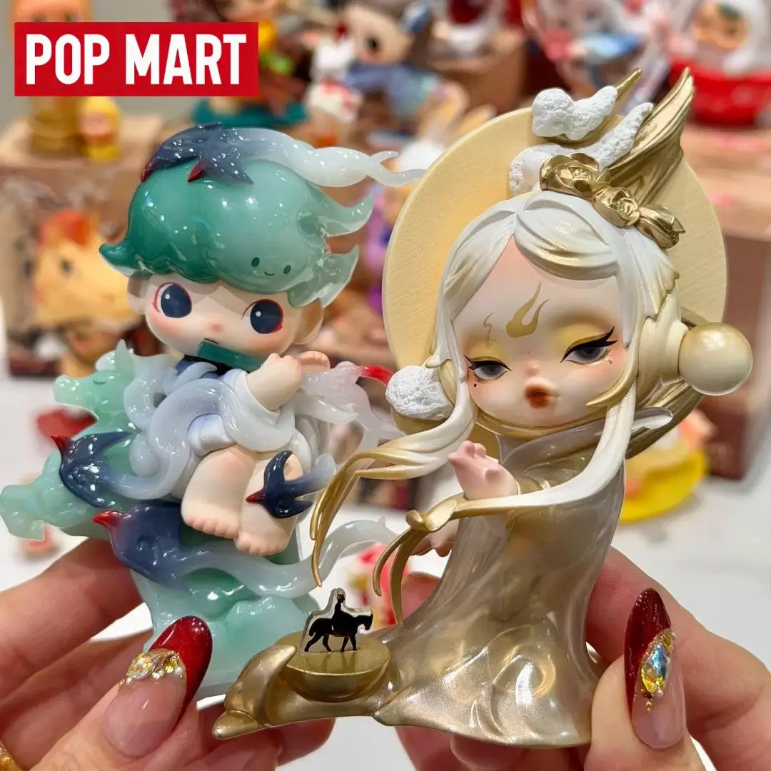 

New Hot POPMART The Golden Gallop Series Cute Skullpanda Blind Box Figurine Toys Decorations POPMART Peripheral New Year Gifts