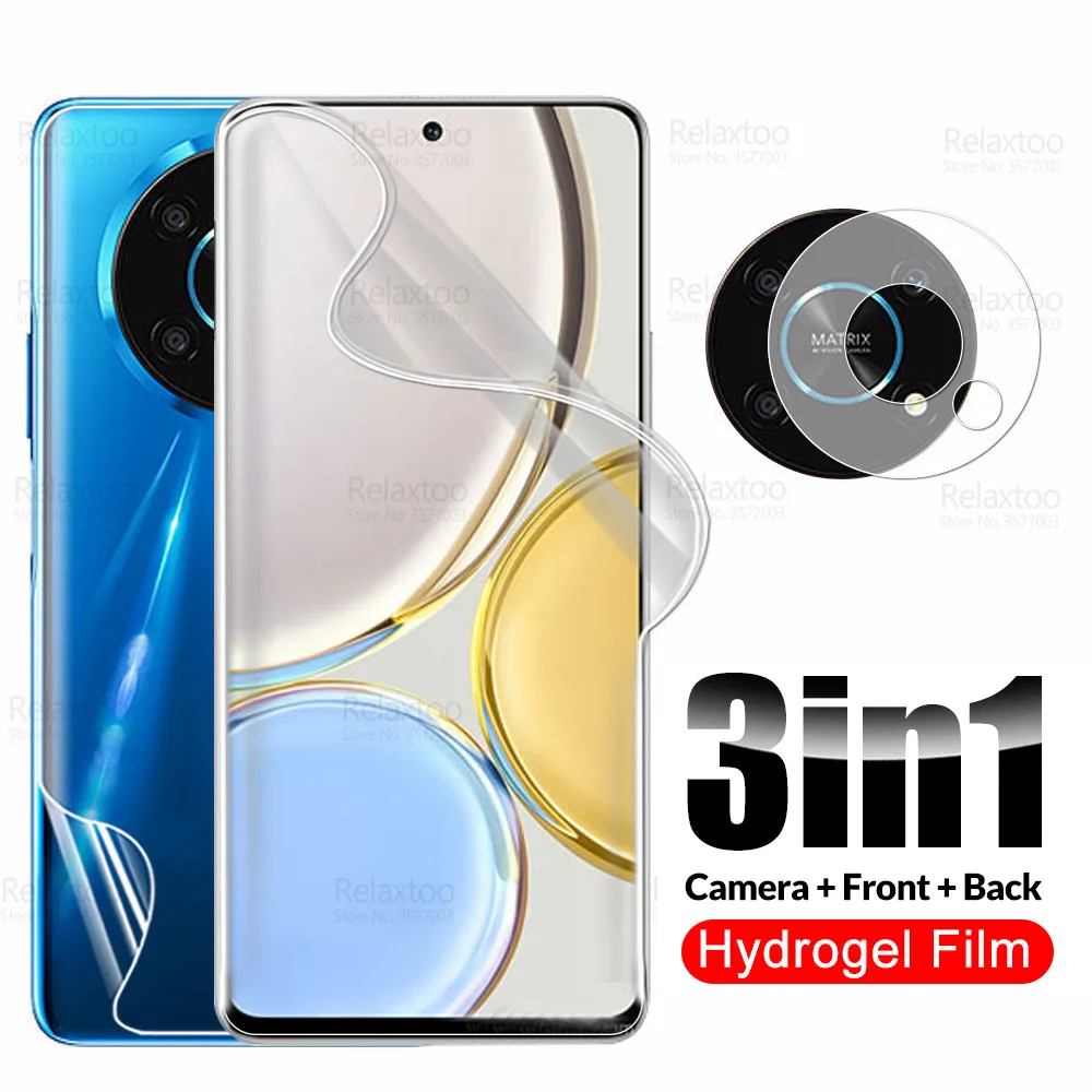 3To1 Camera Glass Back Front Soft Film For Honor X9 5G Screen Protector HonorX9 4G Honr Hnor Honar X 9 6.81