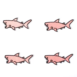 10pcs Cartoon Shark Patches For Kids Clothes Pants Hats DIY Clothes Appliqued Badge Sew On Clothing Sticker Embroidered Patch