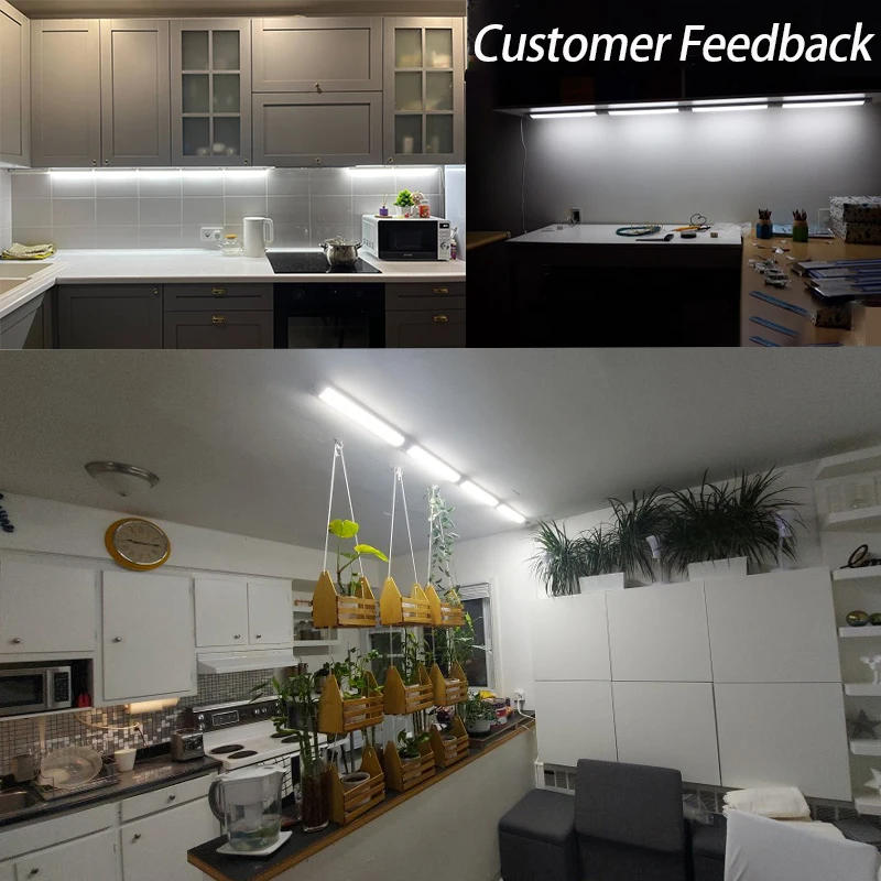 LED Kitchen Tube Lamp Lighting Strip Lamps Super Bright 110V 220V 20W Bedroom Cabinet Work Light Led Bulb Fixture Tube Light Led