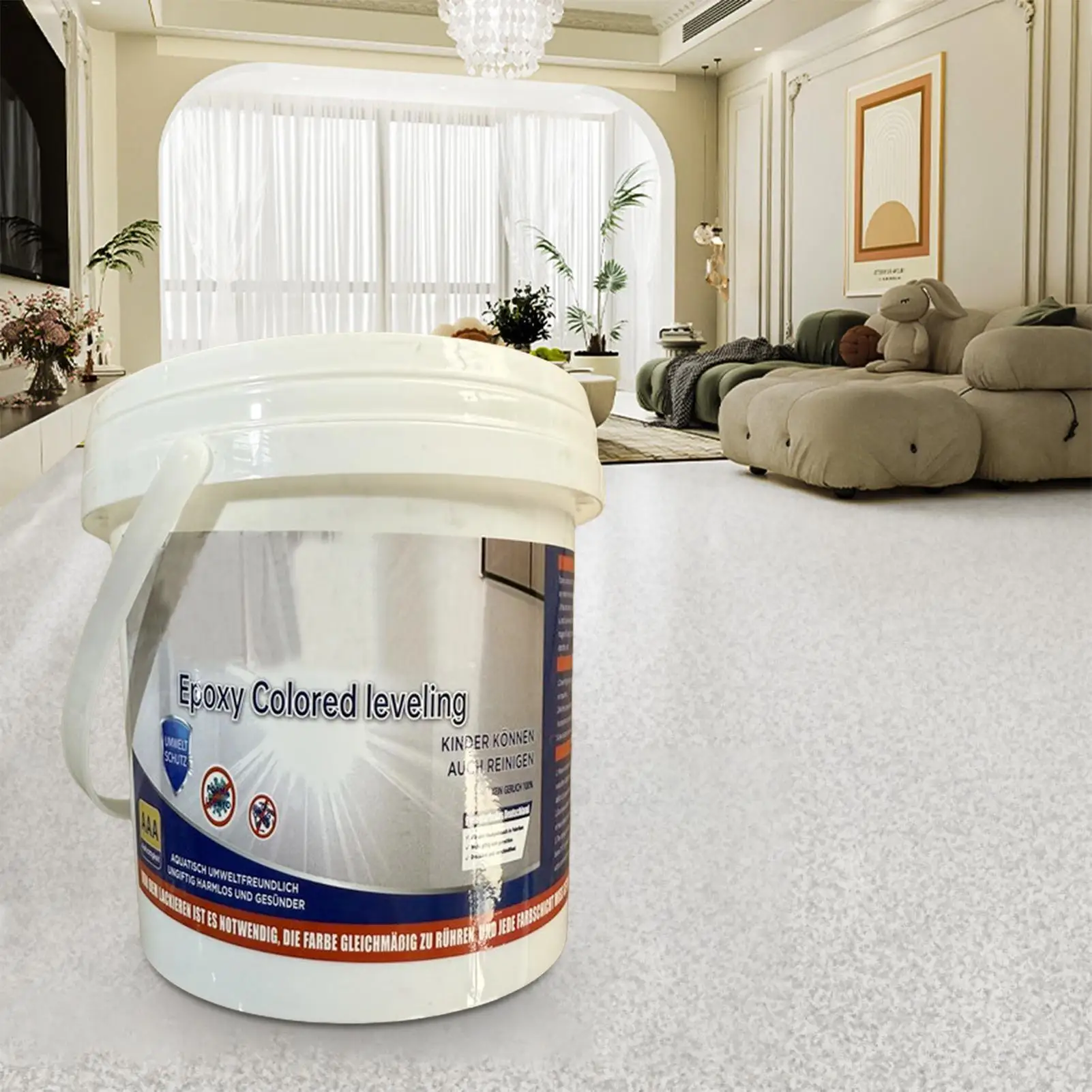 Epoxy colored sand self leveling floor paint marble paint cement floor paint for indoor wear resistance and slip resistance