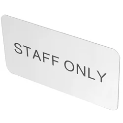Office Logo Employees Only Sign for Door Dedicated Replacement Aluminum Alloy Restaurant Staff Plate