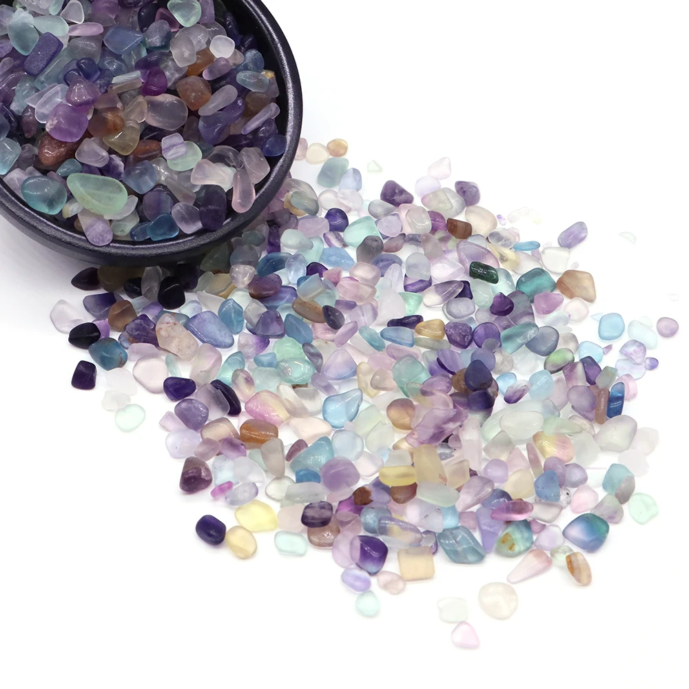 Natural Crystal Crushed Stone Minerals Reiki Healing Tumbled Demagnetization Net Fossil Ornaments Aquarium Home Decor DIY Crafts