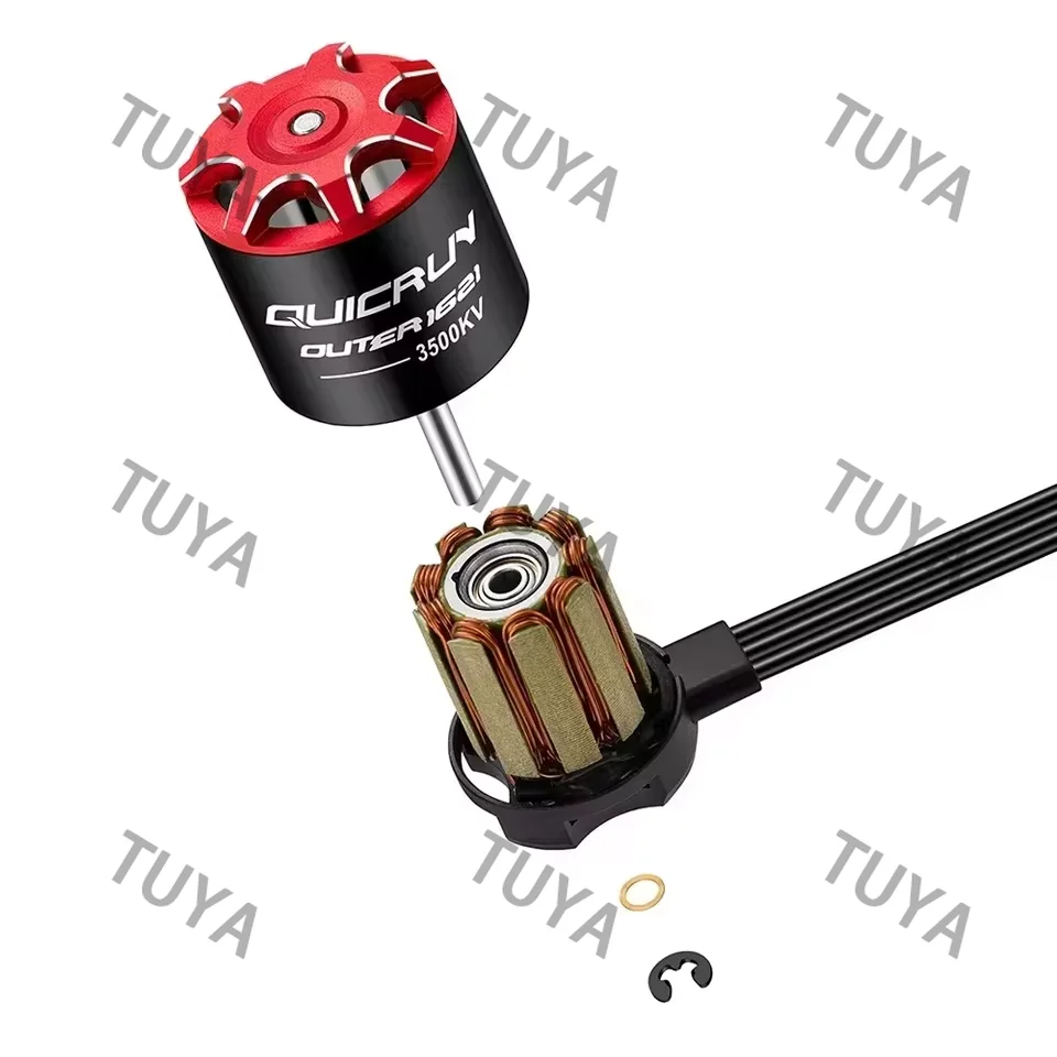 

QuicRun WP Mini24 25A ESC Outer 1621 3500KV Motor Brushless Sensorless Combo for 1/18 1/24 RC Model Car Crawler
