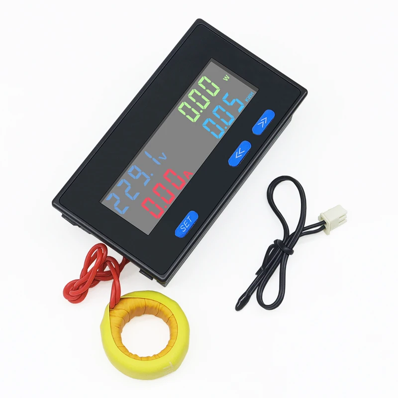 100A 200A AC Single-Phase Electric Power Energy Consumption Meter Temperature Monitoring AC60-300V Voltage Current - view 6