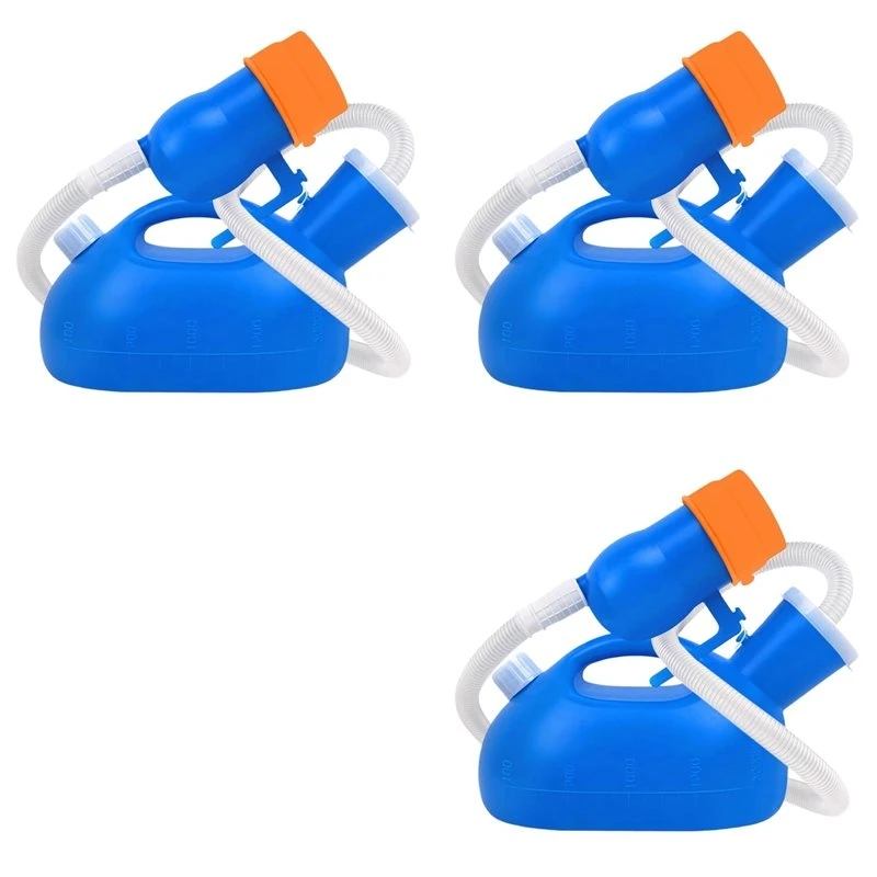 ABKL-3X Portable Urinals For Men, Urinal Bottle Spill Proof With Soft Funnel & Long Hose